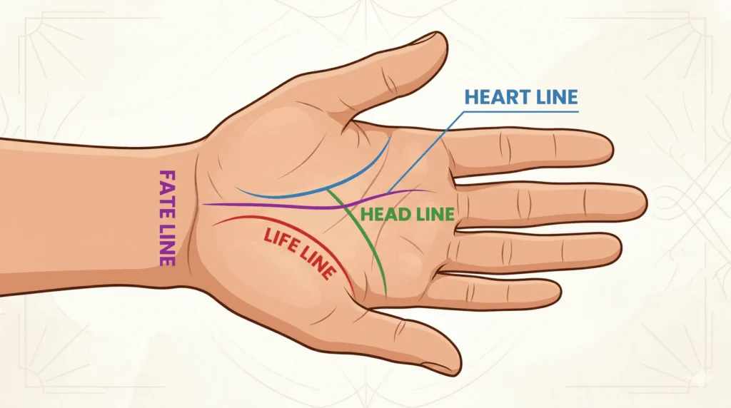 Palm-reading-basics-major-lines-labeled-diagram-for-beginners-scaled