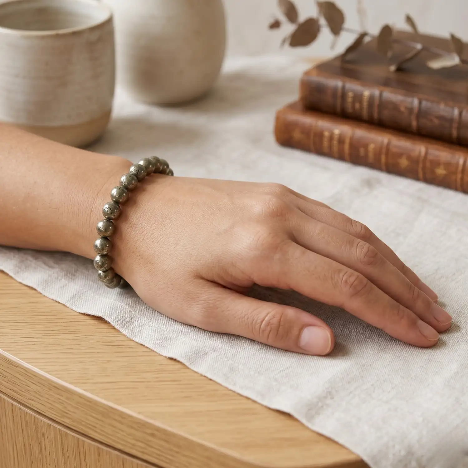 Wear Raw Pyrite Bracelet